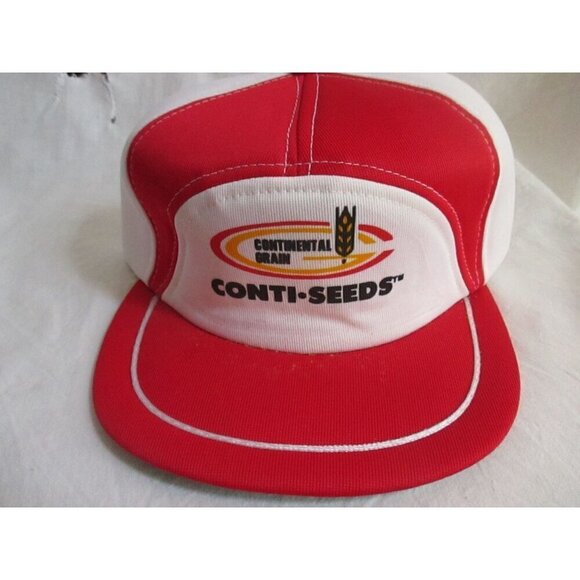 Vintage Mens Trucker Farm Cap Continental Seeds Conti-Seeds Full Pad NOS 7 7 /18 - Picture 2 of 6